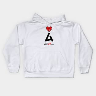 Initial love letter A for valentine Kids Hoodie